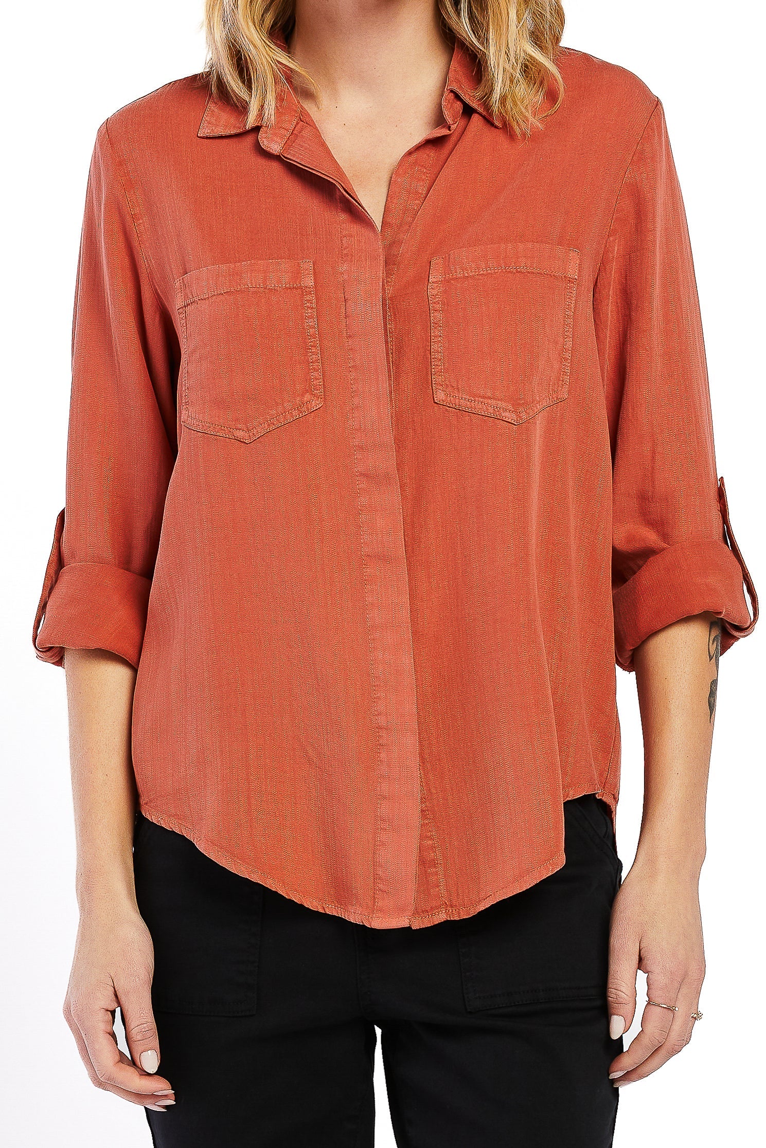 Riley Rolled Tab Sleeve Button Down Shirt - Image 3
