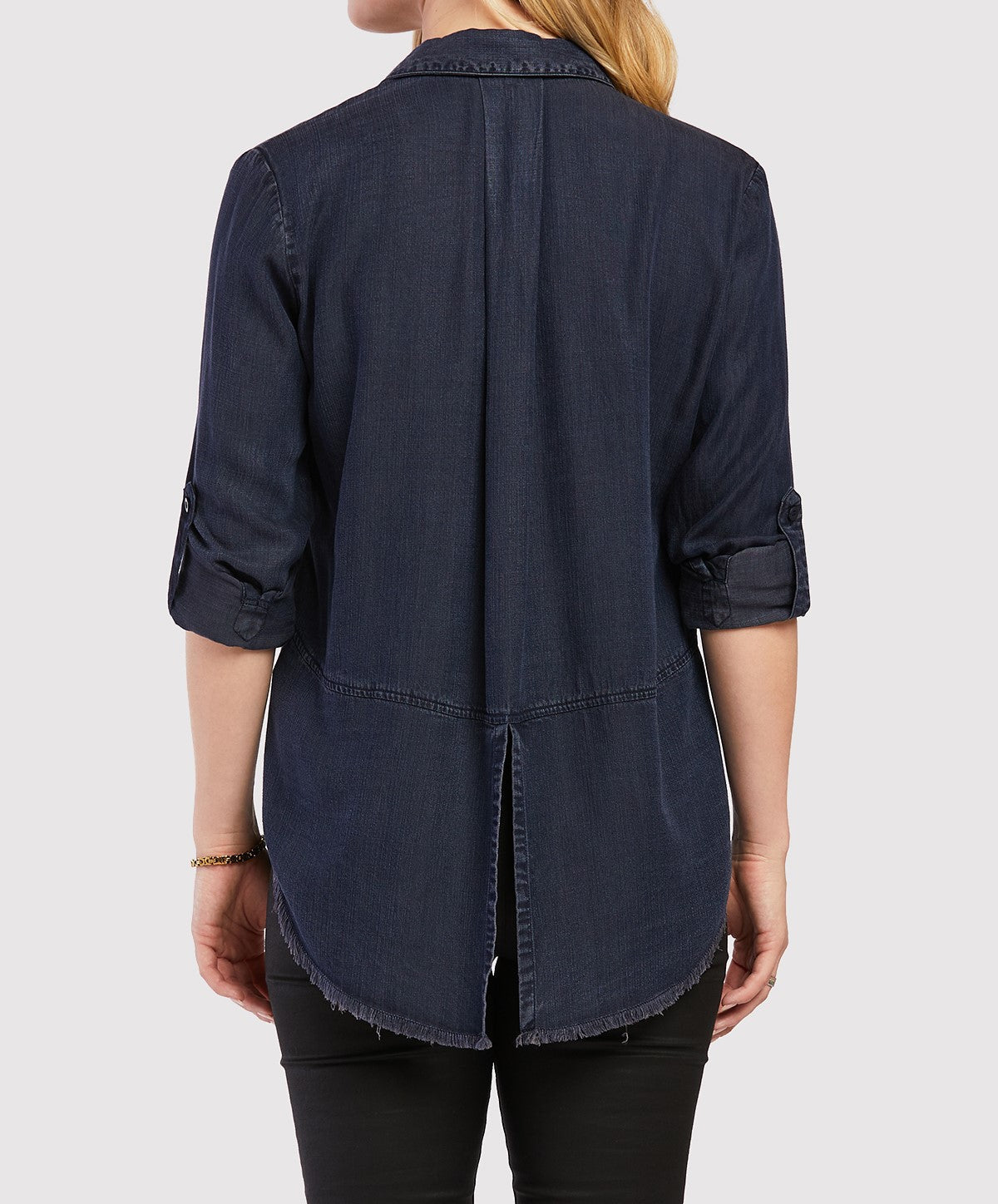 Riley Rolled Tab Sleeve Button Down Shirt Double Chest Pockets - Image 9