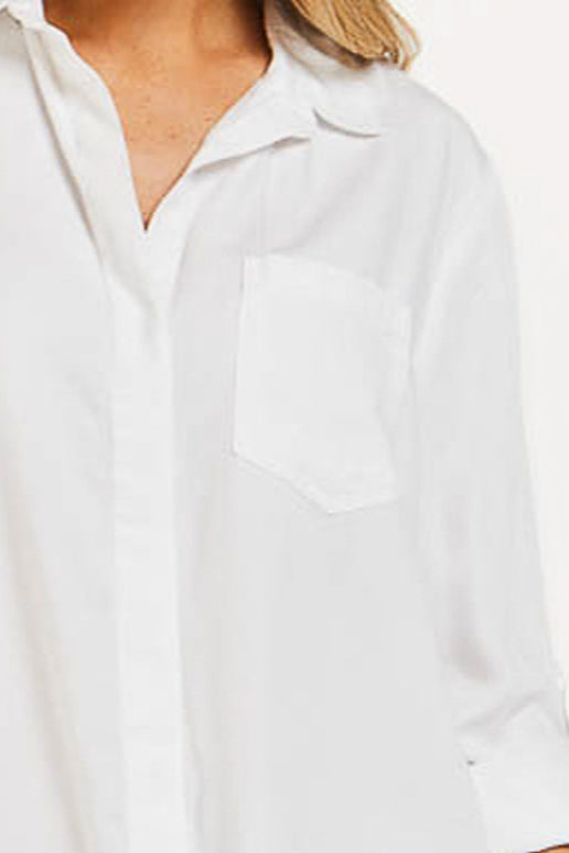 Riley Rolled Tab Sleeve Button Down Shirt Double Chest Pockets - Image 5