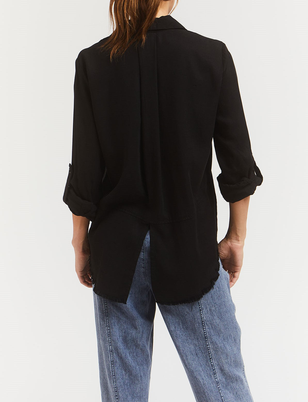 Riley Rolled Tab Sleeve Button Down Shirt Double Chest Pockets - Image 7