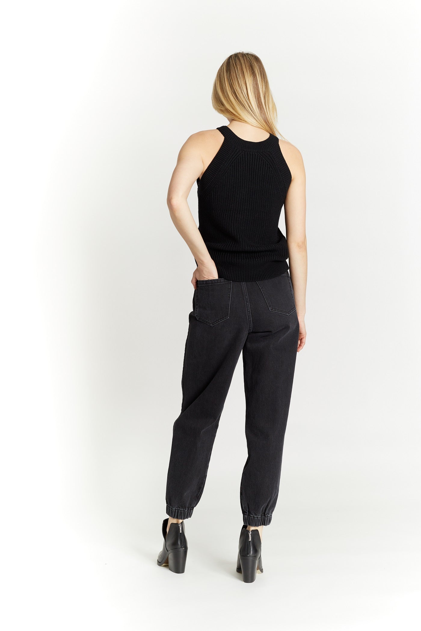 Knit Halter with Crew Neck - Image 2