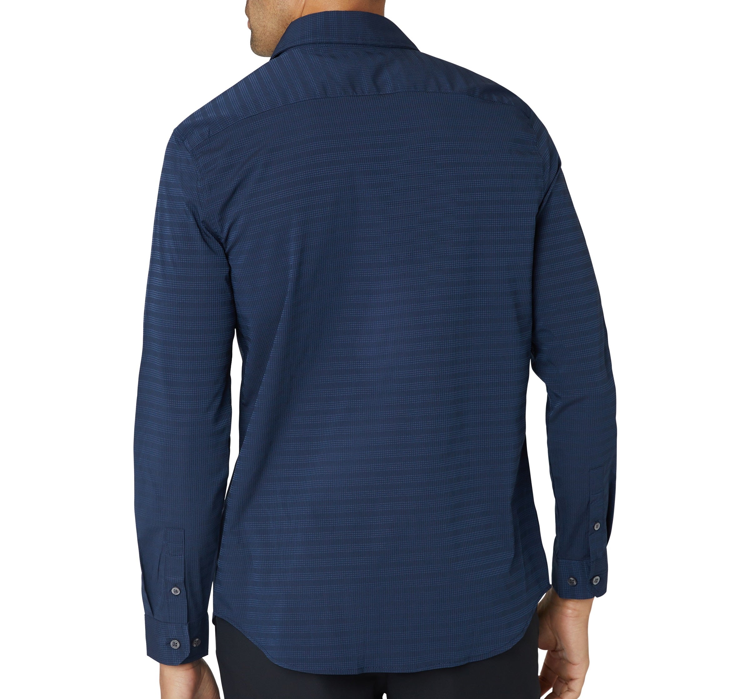 Long Sleeve Stripe Text Performance Woven - Image 4