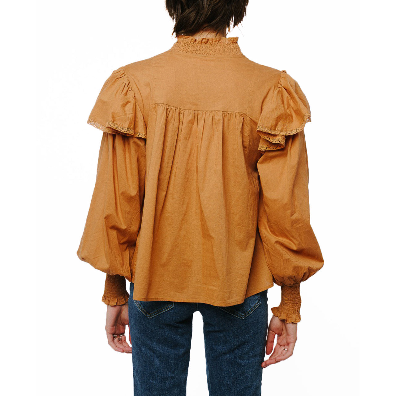 Mabel Smock Detail Long Sleeve Top - Image 3