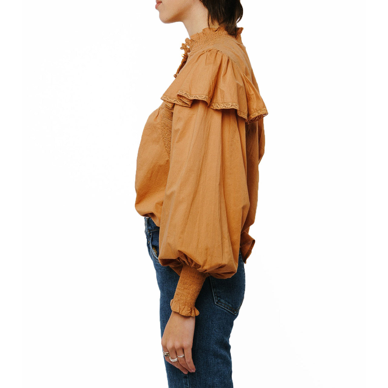 Mabel Smock Detail Long Sleeve Top - Image 4