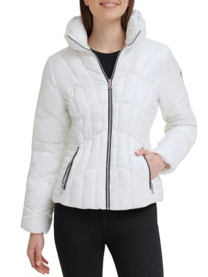 Quilted Puffer Jacket Cream
