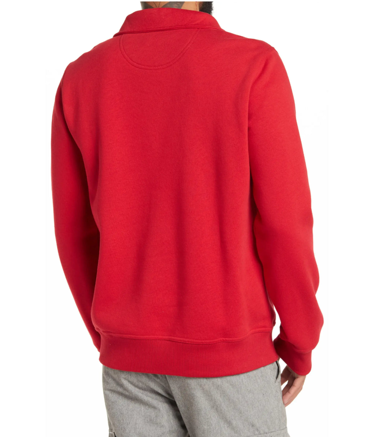 Quarter Zip Luxe Fleece Pullover Deep Red - Image 2