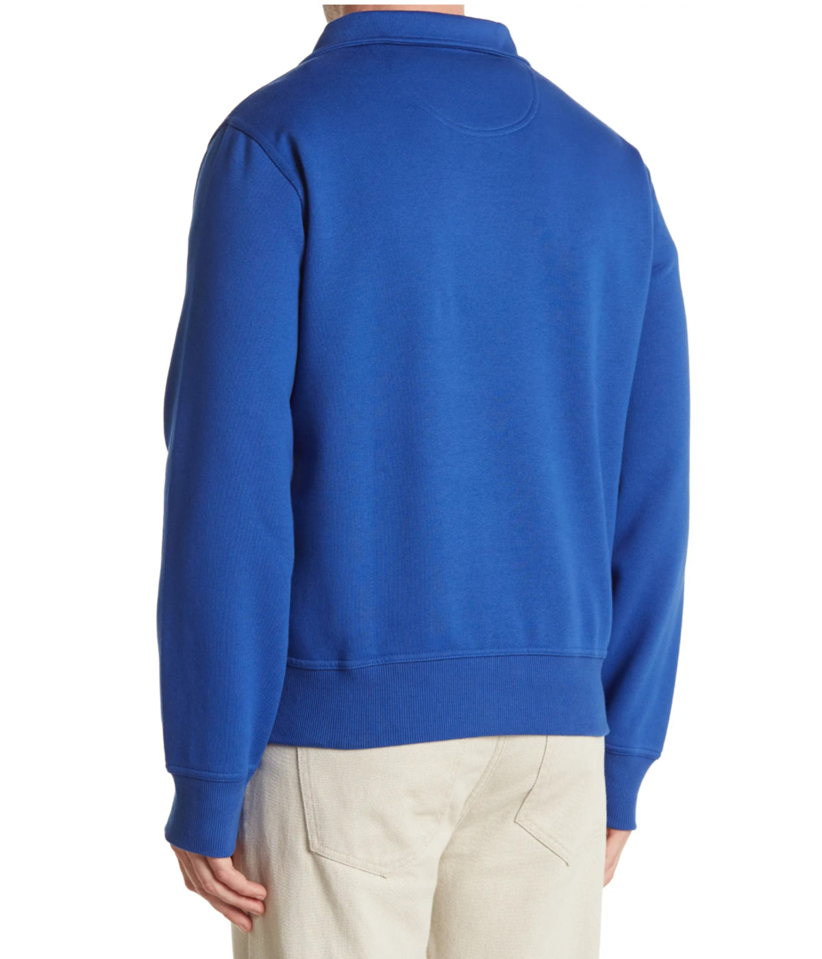 Quarter Zip Luxe Fleece Pullover Indigo Blue - Image 2