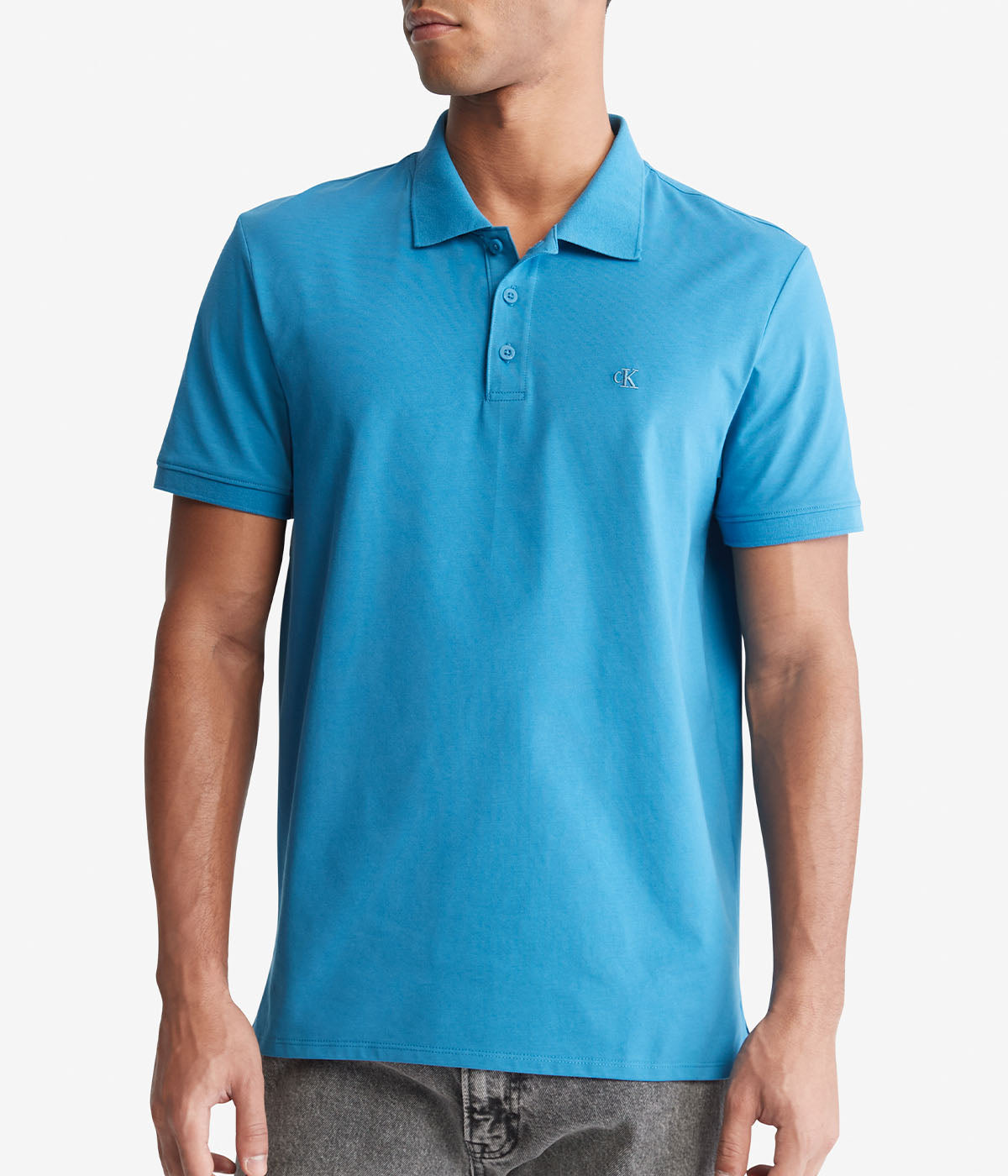 Short Sleeves Smooth Cotton Solid