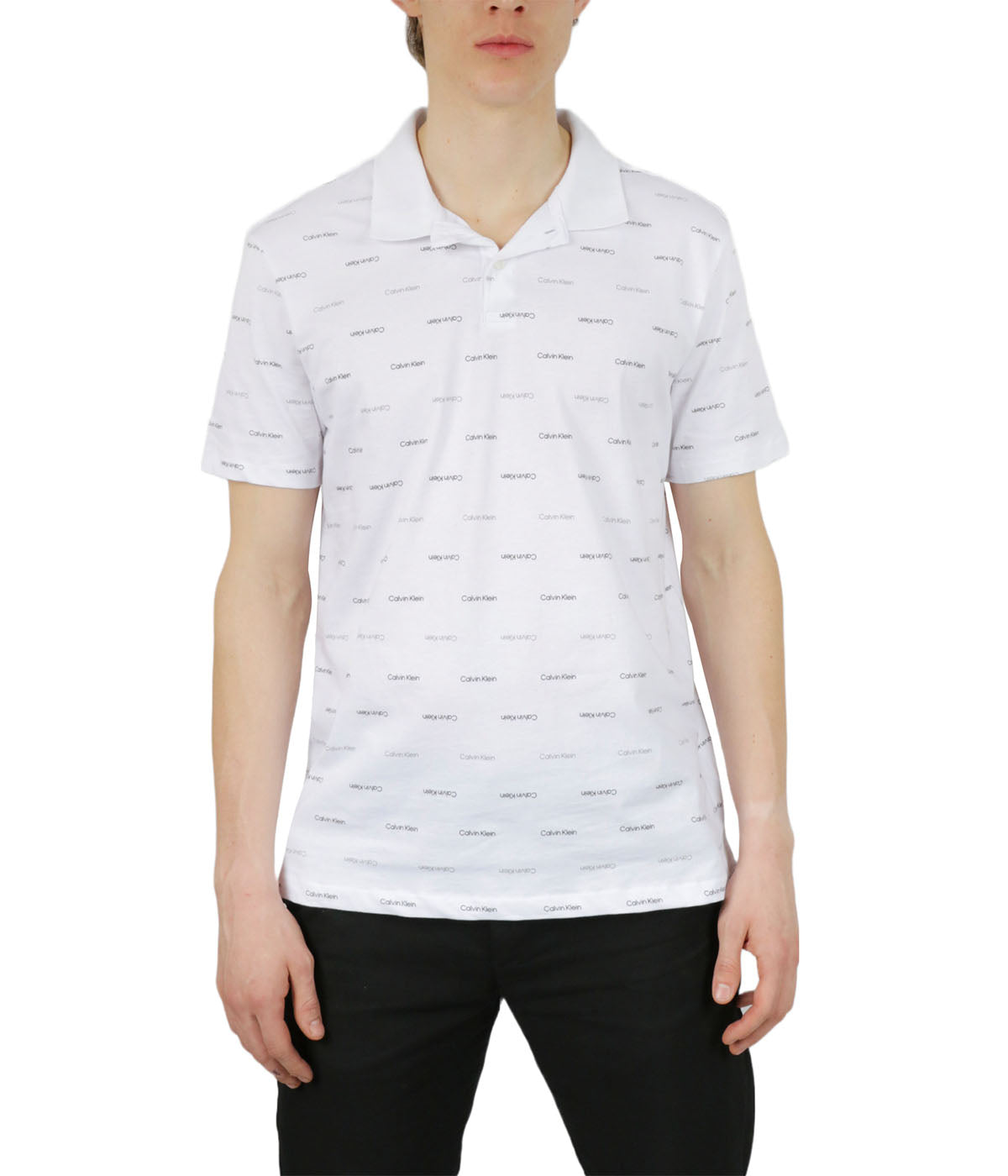 Short Sleeves Allover Print Polo
