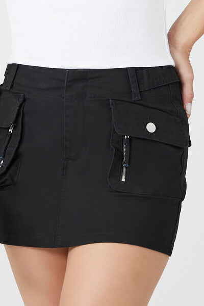 Twill Cargo Mini Skirt - Image 6