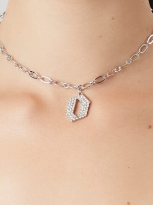 Rhinestone Initial Necklace