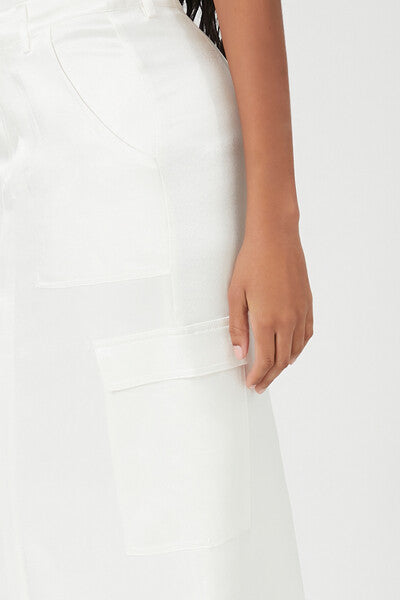 Satin Slit Midi Skirt - Image 10