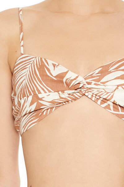 Tropical Leaf Print Cropped Cami - Image 5