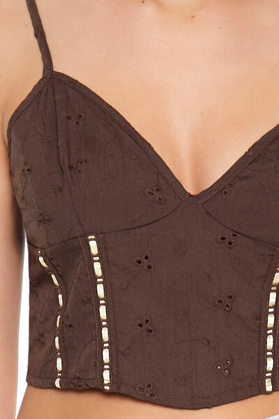 Eyelet Cropped Cami - Image 5