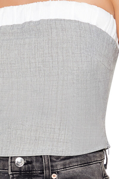 Two-Tone Tube Crop Top - Image 3