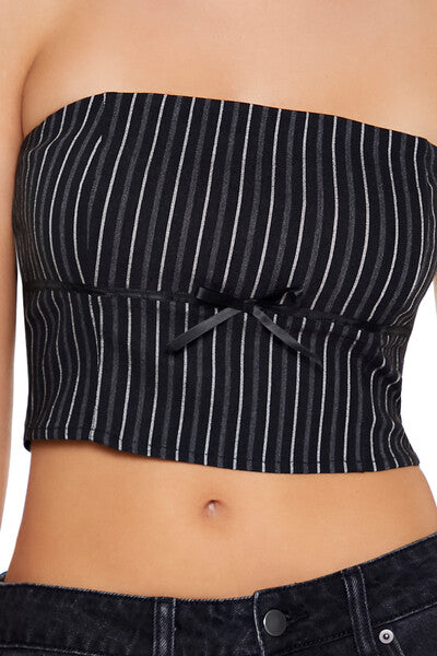 Striped Bow Tube Top - Image 3