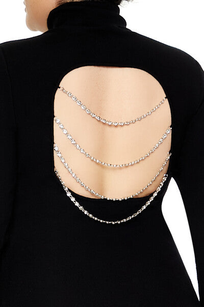 Plus Size Faux Gem Midi Sweater Dress - Image 10