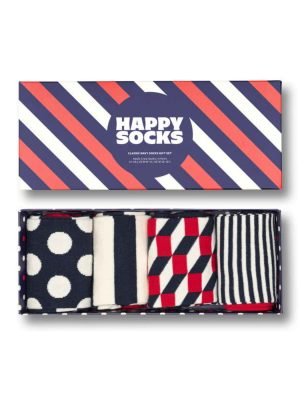 4-Pack Classic Navy Socks Gift Set Multi